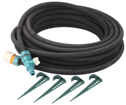 Шланг RACO сочащийся, в комплекте с коннекторами и колышками, 1/2"x15м 4270-55927 купить в Когалыме