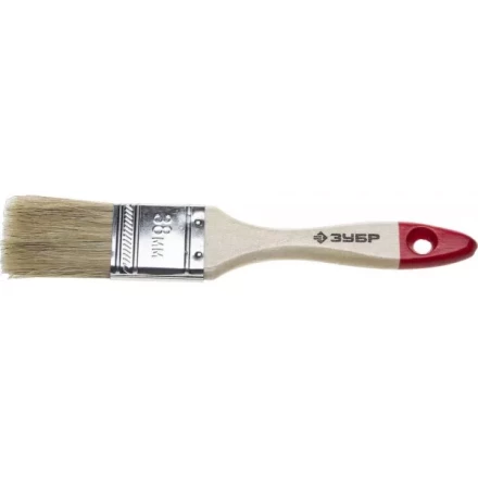 Кисть плоская ЗУБР "УНИВЕРСАЛ-СТАНДАРТ ", натуральная щетина, деревянная ручка, 38мм 4-01001-038 купить в Когалыме