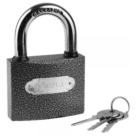 Замок ЗУБР "МАСТЕР" навесной, металлический корпус, закаленная дужка, 75мм 3712-75 купить в Когалыме