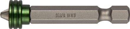Биты &quot;ЕХPERT&quot;, с магнитным держателем-ограничителем, KRAFTOOL 26128-2-50-1, тип хвостовика E 1/4&quot;, PH2, 50 мм, 1 шт. в блистере 26128-2-50-1 купить в Когалыме