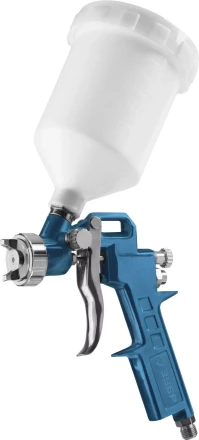 Пистолет ЗУБР "ЭКСПЕРТ" краскораспылительный, с верхним бачком 600мл, расход воздуха 120л/мин, 1,3мм 06455 купить в Когалыме