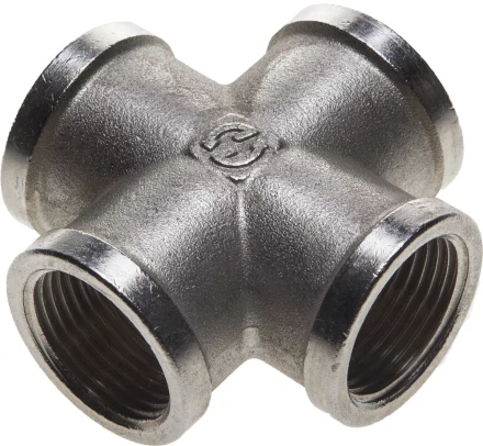 Крестовина GENERAL FITTINGS никелированная латунь, г/г/г/г, 3/4" 51048-3/4 купить в Когалыме