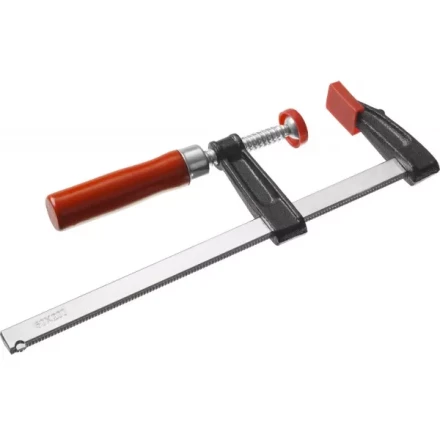 Струбцина ЗУБР "СТАНДАРТ", тип "F", деревянная ручка, стальная закаленная рейка, 50х200мм 32152-50-200 купить в Когалыме