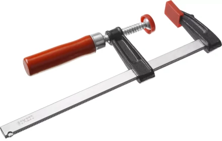 Струбцина ЗУБР "СТАНДАРТ", тип "F", деревянная ручка, стальная закаленная рейка, 50х200мм 32152-50-200 купить в Когалыме