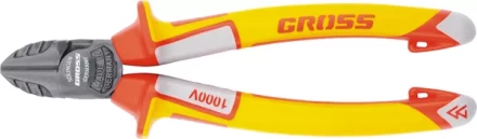 Бокорезы, диэлектрические рукоятки, до 1000 В, трехкомпонентные рукоятки, 180 мм GROSS 17582 купить в Когалыме