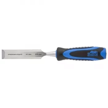 Долото-стамеска,плоская,24мм, двухкомпонентная рукоятка,металлический затыльник БАРС 24649 купить в Когалыме