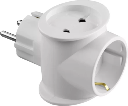 Разветвитель СИБИН электрический с заземлением, 3 гнезда, 16А/220В 55098-3 купить в Когалыме