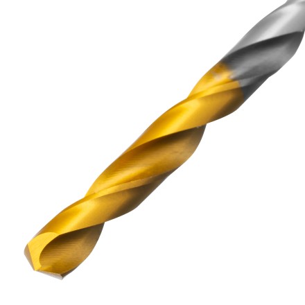 Сверло спиральное по металлу Denzel 5,5 х 139 мм, Р6М5, Golden Tip, удлиненное, 718255 купить в Когалыме