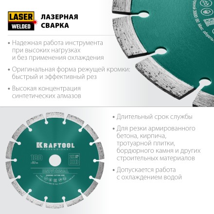 Диск алмазный отрезной для УШМ UNIVERSAL 36680-180 купить в Когалыме
