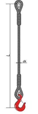 Строп ветвь канатная ВК-1 т L=3 м заплет купить в Когалыме