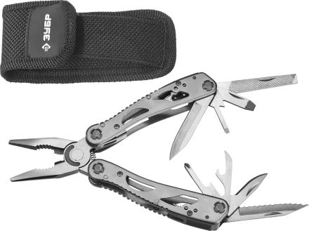 ЗУБР МАСТЕР мультитул 12 в 1 облегченные стальные ручки, нейлоновый чехол, 105 мм (47752) купить в Когалыме