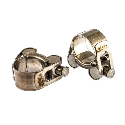 Хомуты металлические силовые 23-25 мм ширина 18 мм шарнирный W4 2 шт Сибртех 475083 купить в Когалыме