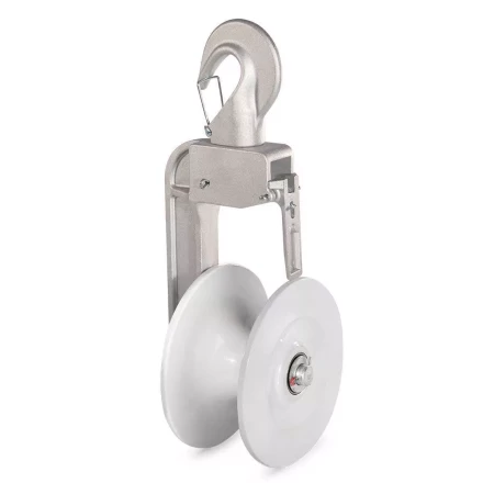 Ролик монтажный алюминиевый с крюком КВТ РМ-3 для раскатки проводов СИП (102114) купить в Когалыме