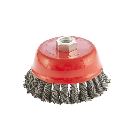 Щетка для УШМ 100 мм М14 "чашка" крученая проволока 0,8 мм MTX 74623 купить в Когалыме