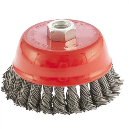 Щетка для УШМ 100 мм М14 "чашка" крученая проволока 0,8 мм MTX 74623 купить в Когалыме