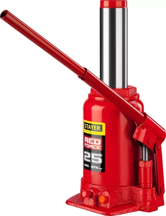 Домкрат гидравлический бутылочный "RED FORCE", 25т, 240-375 мм, STAYER 43160-25 43160-25_z01 купить в Когалыме