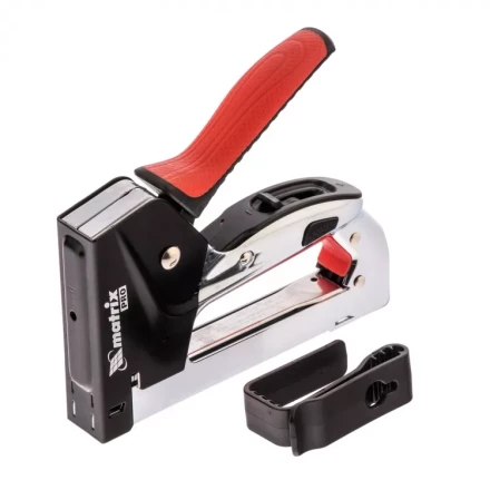 Степлер мебельный стальной быстрая загрузка тип скобы 53 4-14 мм PRO Matrix 40917 купить в Когалыме