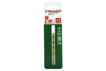 Сверло по металлу HAMMER Ф4.8х86мм (DR MT 4,8мм*86/52мм) купить в Когалыме