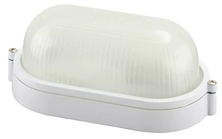 Светильник уличный СВЕТОЗАР влагозащищенный, овал, цвет белый, 60Вт SV-57201-W купить в Когалыме