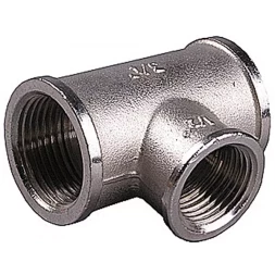 Тройник GENERAL FITTINGS переходной, никелированная латунь, г/г/г, 3/4"-1/2"-3/4" 51060-3/4-1/2-3/4
