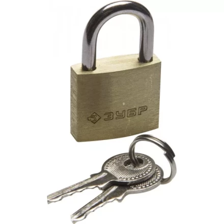 Замок ЗУБР "ЭКСПЕРТ" навесной мини, латунный корпус, 25мм 37130-25 купить в Когалыме