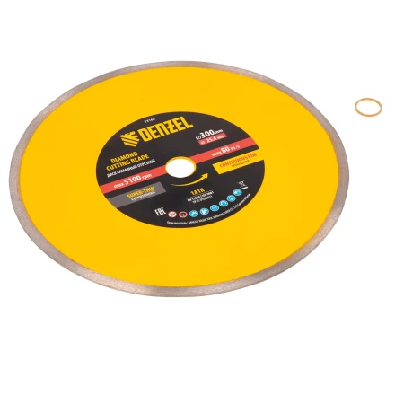 Диск алмазный сплошной, супертонкий, 300 х 25,4 мм, горячее прессование, мокрое резание// Denzel 73164 купить в Когалыме