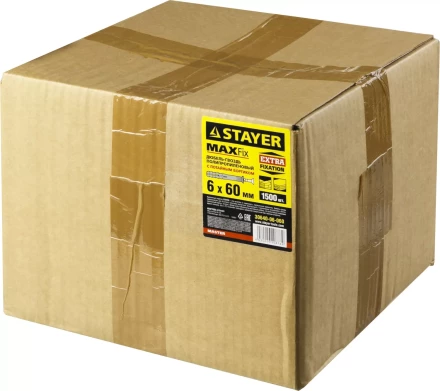 Дюбель-гвоздь полипропиленовый, потайный бортик, 6 x 60 мм, 1500 шт, STAYER Master 30640-06-060 30640-06-060 купить в Когалыме