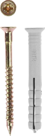 Дюбель-гвоздь ЗУБР "МАСТЕР" полипропиленовый, потайный бортик, 8 x 100 мм, 2 шт 4-301346-08-100 купить в Когалыме