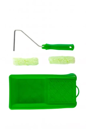 Малярный набор для работ по дереву: кювета 150 мм х 290 мм и мини-валик 110 мм Сибртех 80454 купить в Когалыме