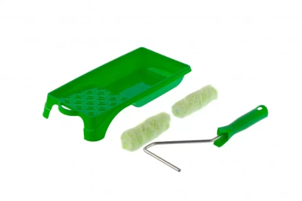 Малярный набор для работ по дереву: кювета 150 мм х 290 мм и мини-валик 110 мм Сибртех 80454 купить в Когалыме