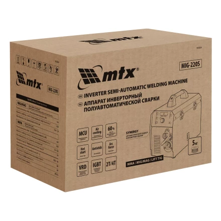 Аппарат инвертор. полуавтомат. cварки MTX MIG-220S 94304, 220A, ПВ 60%, катушка 5 кг купить в Когалыме