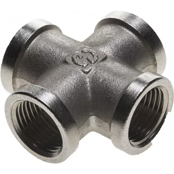 Крестовина GENERAL FITTINGS никелированная латунь, г/г/г/г, 1/2" 51048-1/2 купить в Когалыме