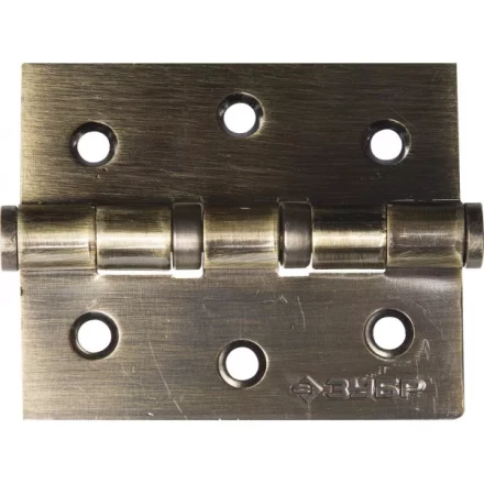 Петля универсальная ЗУБР "ЭКСПЕРТ", 2 подшипника, цвет ст. латунь (AB), с крепежом, 75х63х2,5мм, 2 шт 37601-075-5 купить в Когалыме