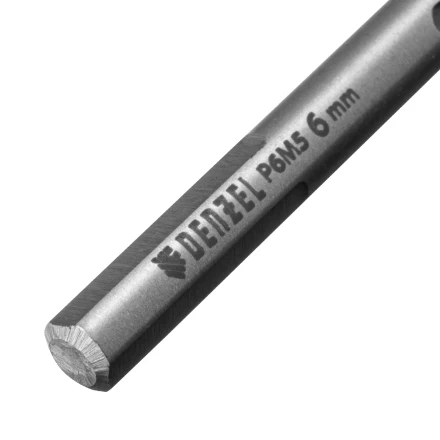 Сверло спиральное по металлу Denzel 6 х 139 мм, Р6М5, Golden Tip, удлиненное, 718256 купить в Когалыме