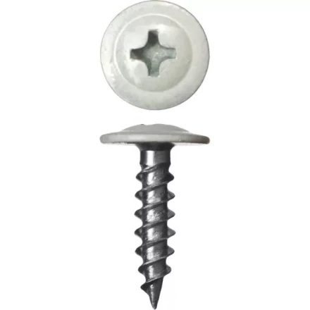 Саморезы ЗУБР с прессшайбой по листовому металлу до 0,9 мм, окрашенные в RAL-9003, PH2, 4,2х16 мм, 500шт 300191-42-016-9003 купить в Когалыме