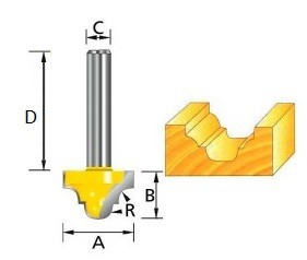 Фреза пазовая фасонная (классическая) , Makita D-11081 купить в Когалыме