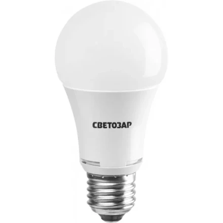 Лампа СВЕТОЗАР светодиодная "LED technology", цоколь E27(стандарт), яркий белый свет (4000К), 220В, 10Вт (75) 44508-75_z01 купить в Когалыме