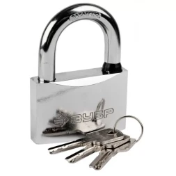 Замок ЗУБР "ЭКСПЕРТ" навесной, стальной корпус, классическая форма, закаленная дужка, 70мм 37227-70