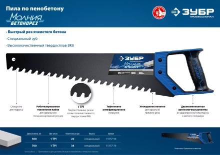 Ножовки по пенобетону БЕТОНОРЕЗ серия ПРОФЕССИОНАЛ купить в Когалыме