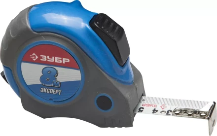 Рулетка ЗУБР "ЭКСПЕРТ", двухкомпонентный корпус, автостоп, 8м/25мм 34057-08-25_z02 купить в Когалыме