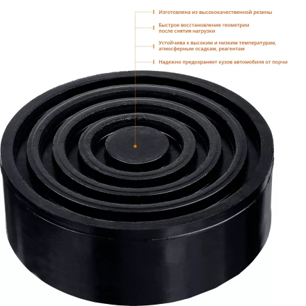 Опора резиновая для домкрата серия ПРОФЕССИОНАЛ купить в Когалыме