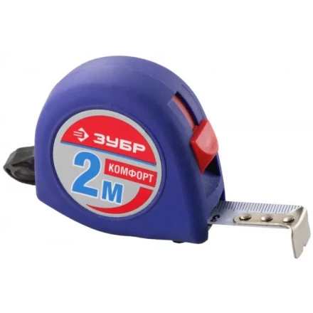 Рулетка ЗУБР "СТАНДАРТ", корпус с резиновым напылением, 2м/16мм 34016-2 купить в Когалыме