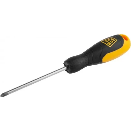Отвертка JCB, хромомолибденовая сталь S2, двухкомпонентная рукоятка, магнитный наконечник, PZ №1х100мм JSD008 купить в Когалыме