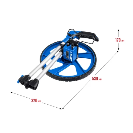 ЗУБР 0.1 - 9999 м, измерительное колесо, (курвиметр) со складной алюминиевой рукояткой, Профессионал (34880) купить в Когалыме