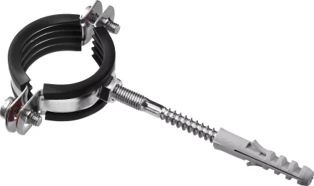 ЗУБР 1 1/4, цинк, 1 шт, трубный хомут с сантехнической шпилькой и дюбелем (37866-40-45) купить в Когалыме