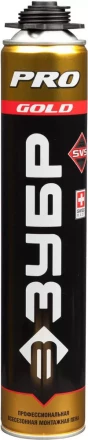 Пена ЗУБР "GOLD PRO" профессиональная, монтажная, пистолетная, всесезонная, 750мл 41155 купить в Когалыме