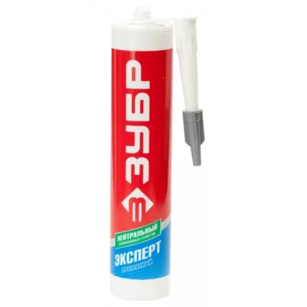 Герметик силиконовый ЗУБР "ЭКСПЕРТ" прозрачный, нейтральный, 280мл 41237-2 купить в Когалыме