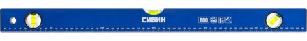 Уровень СИБИН коробчатый, 3 противоударных ампулы, измерительная линейка, 60см 34605-060 купить в Когалыме