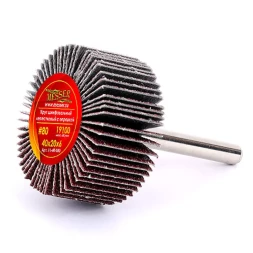 Круг MESSER шлифовальный лепестковый с оправкой (на шпильке) 40х20х6  #80