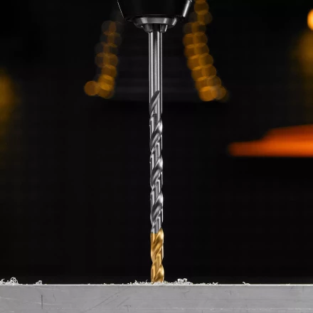 Сверло спиральное по металлу Denzel 6,5 х 148 мм, Р6М5, Golden Tip, удлиненное, 718257 купить в Когалыме